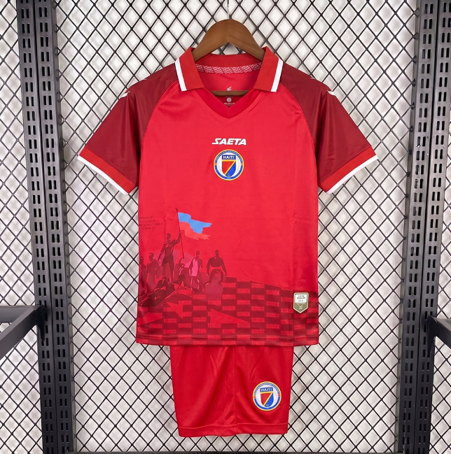 2026 FIFA World Cup Haiti Third Kids Soccer Kits Shirt with Shorts